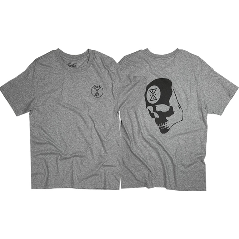 GHOST/SHIP OMINOUS SKULL SS L-ATHLETIC GRAY