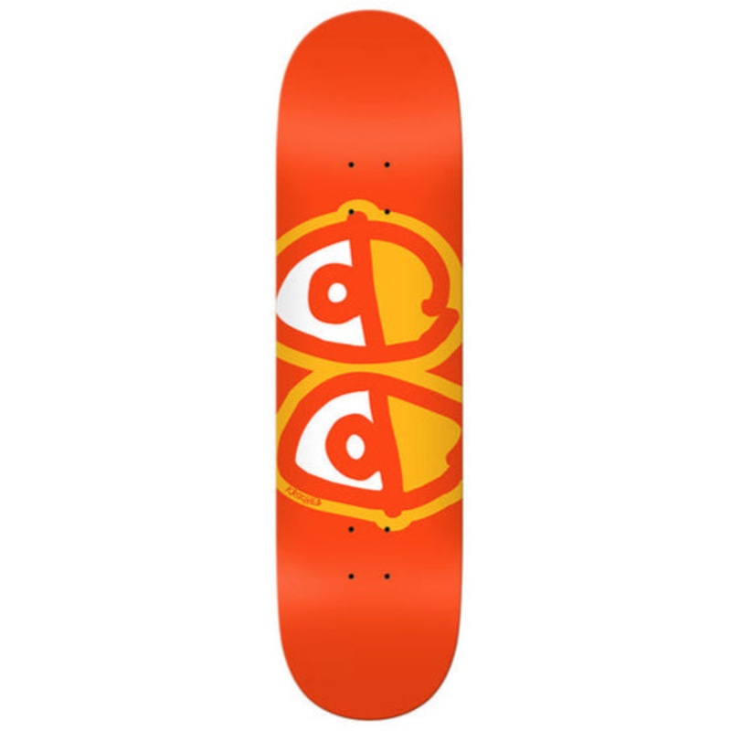 KROOKED DECK – EYES WHITE EYES ORANGE (8.25″) 8.25″