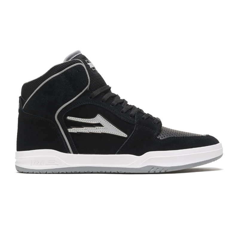 Lakai Shoes Telford – Black/Reflective Suede 6 Black