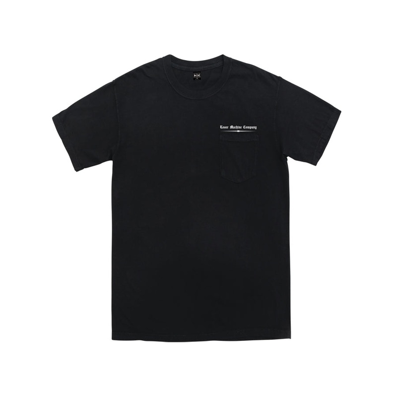 LOSER MACHINE DISORDER STOCK POCKET TEE BLACK SMALL