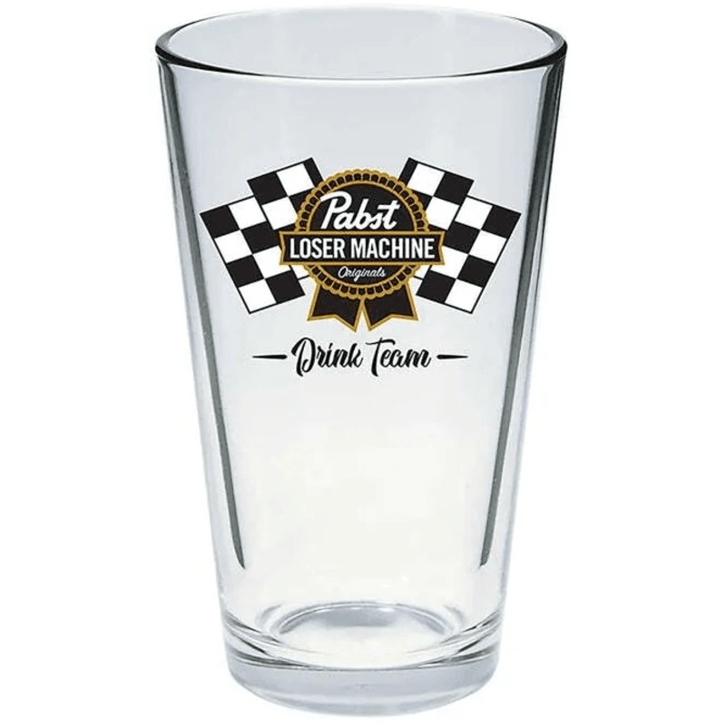 LOSER MACHINE X PBR DRINK TEAM PINT GLASS