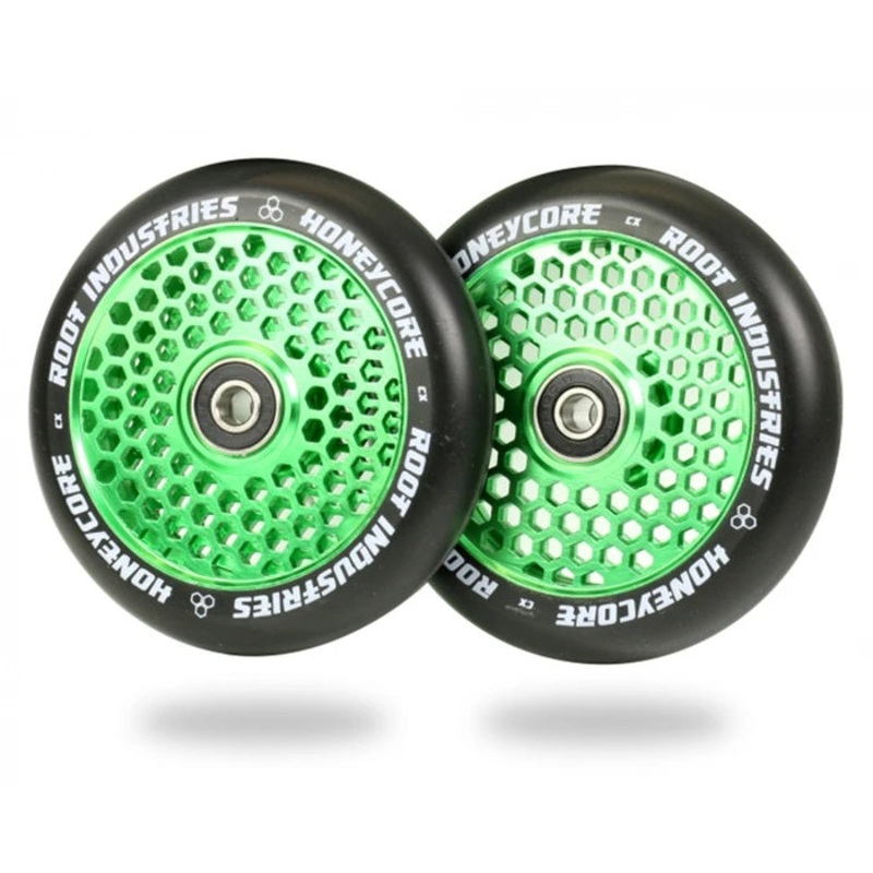 Root Industries HoneyCore Wheels 110mm – Black/Green (Pair)