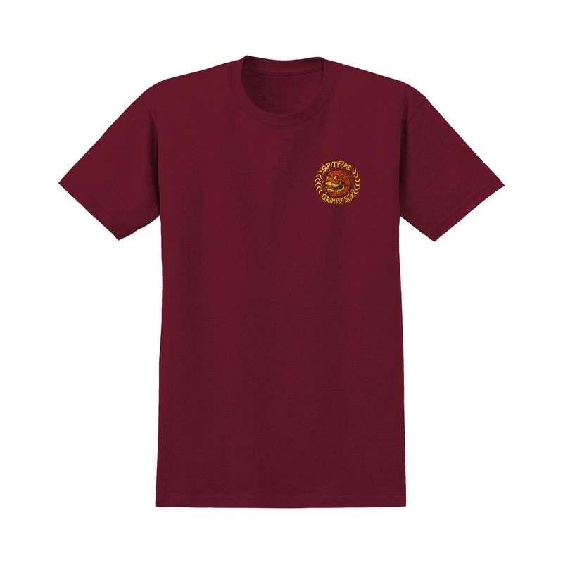Spitfire Flying Grimple T-Shirt S Burgundy