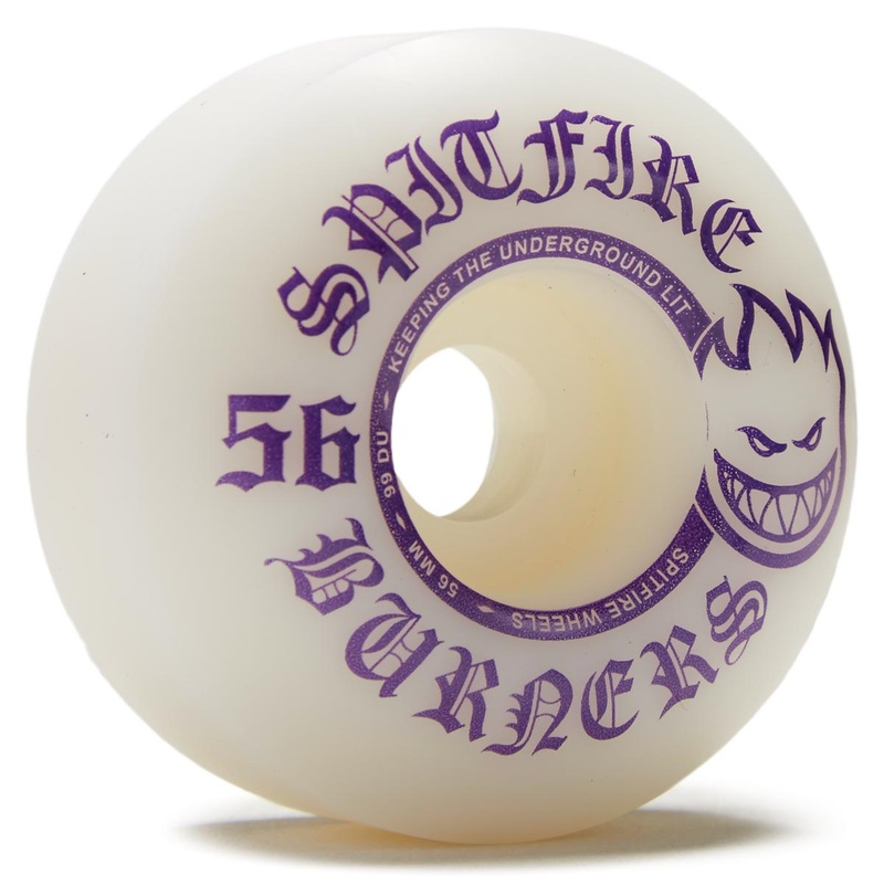 SPITFIRE WHEELS BURNERS WHITE/PURPLE 99A (56MM) 56MM