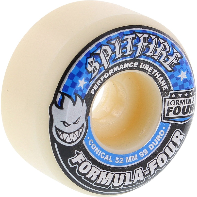 Spitfire Wheels F4 Conical Full 52mm 99a – White/Blue (Set of 4)
