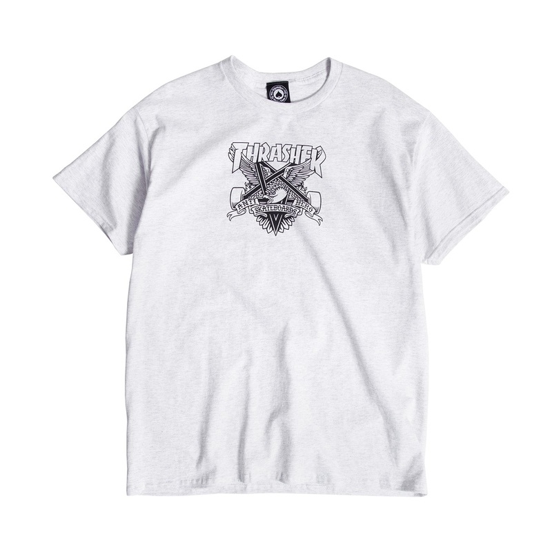 Thrasher X Antihero Eaglegram T-Shirt S Ash Grey