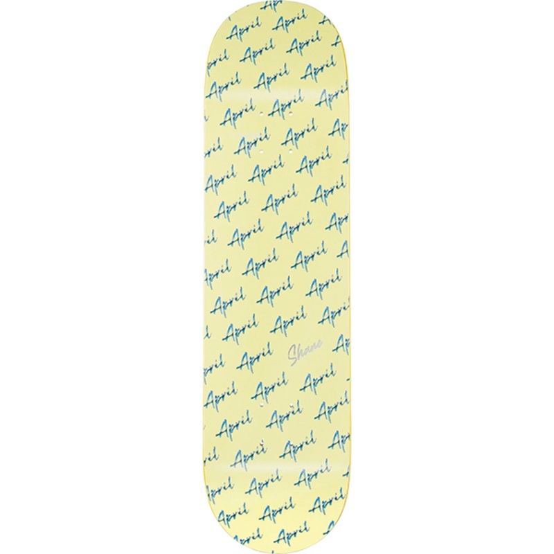 APRIL ONEILL SCRIPT LOGO DECK YELLOW 8.12″