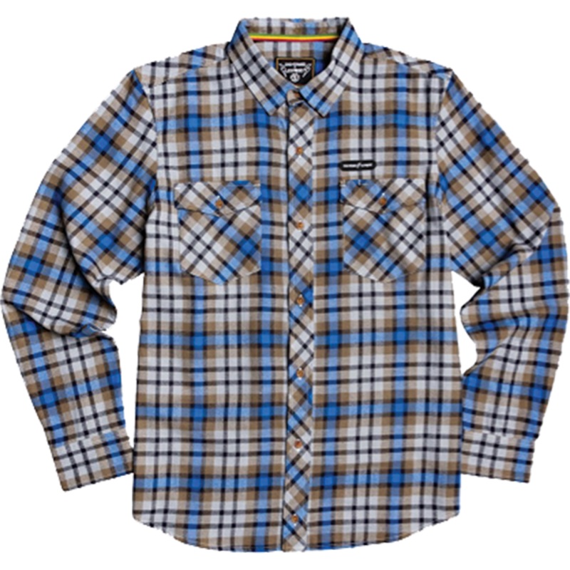 ELE HUMAN RIGHTS L/S BUTTON UP BLUE S