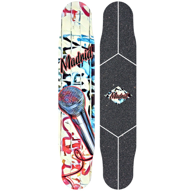 Fiberglass Longboard Carver 46″ Microphone Deck Only