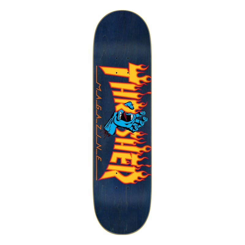 SANTA CRUZ X THRASHER DECK SCREAMING HAND FLAME LOGO (8.25″) 8.25″