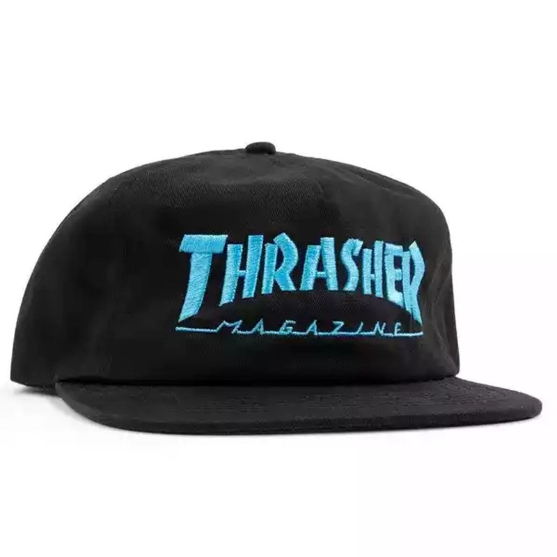 THRASHER SKATE MAG LOGO BLACK/BLUE SNAPBACK