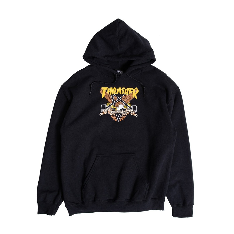 Thrasher X Antihero Eaglegram Hooded Sweatshirt S Black
