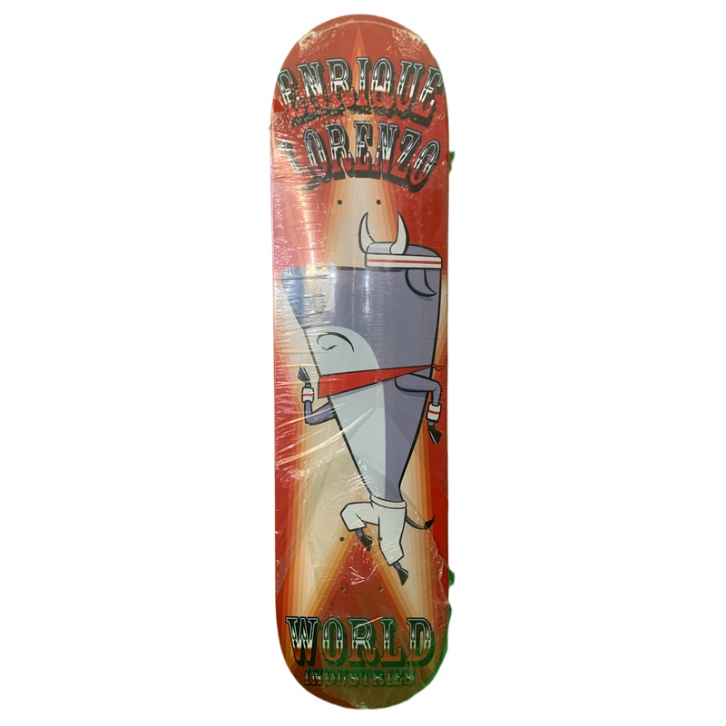 World Industries 2004 Enrique Lorenzo Bull 7.5″ Classic Skateboard Deck