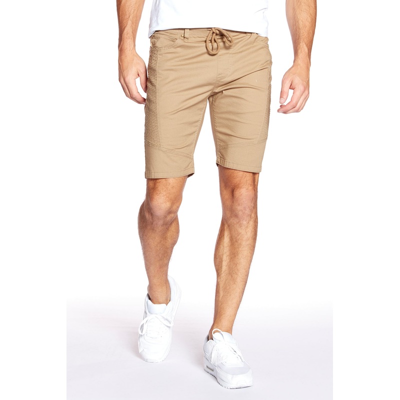 CASH – Mens Ripstop Moto Stitch Short – Beige 28(XS)