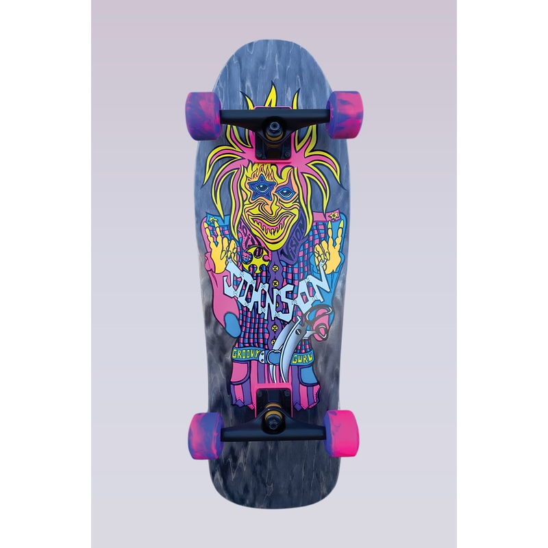 Joe Johnson Groovy Guru Complete Skateboard – 9.5″x30.5″ – Black Stain