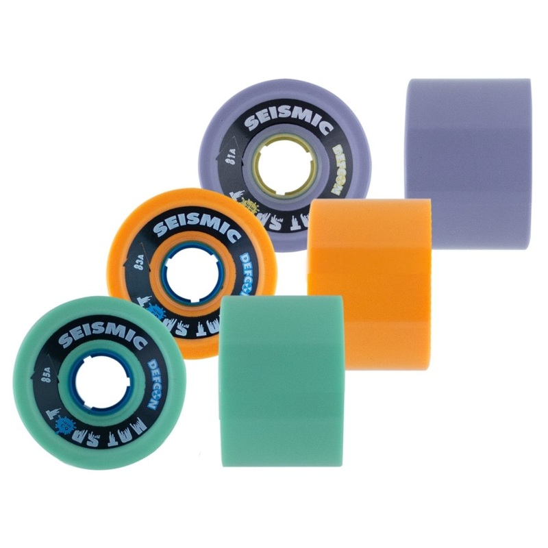Seismic: 63mm HOT SPOT Longboard Wheels 63mm Square Lip 81a Plum