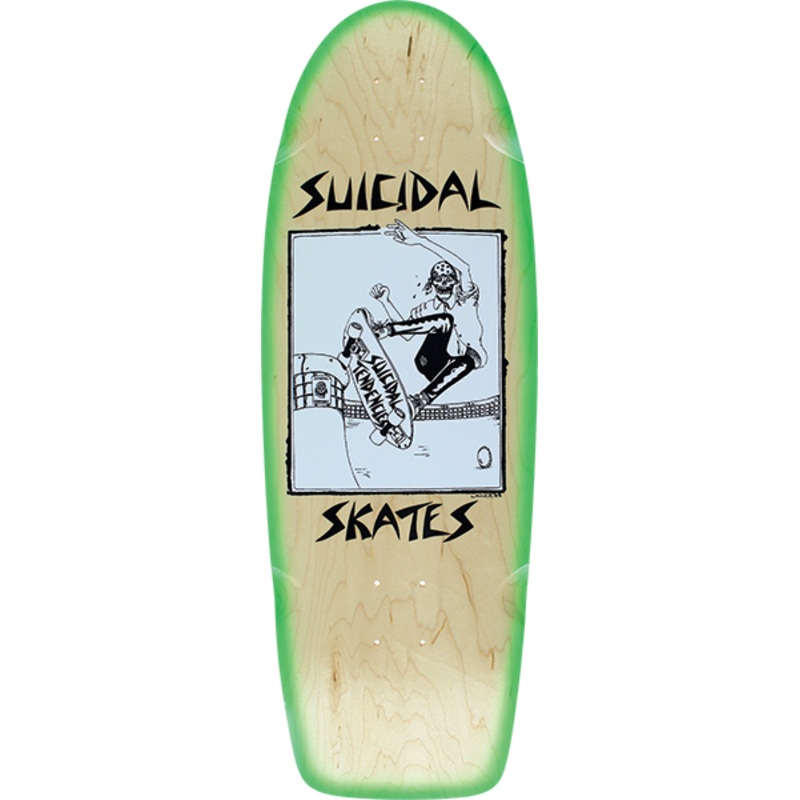 SUICIDAL POOL SKATER 70S DECK- FADE NAT/GRN 10.0″x30.0″