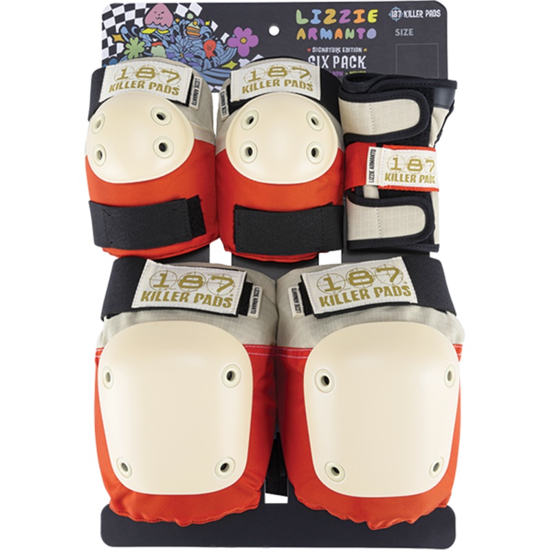 187 6-PACK PAD SET -LIZZIE ORANGE S/M