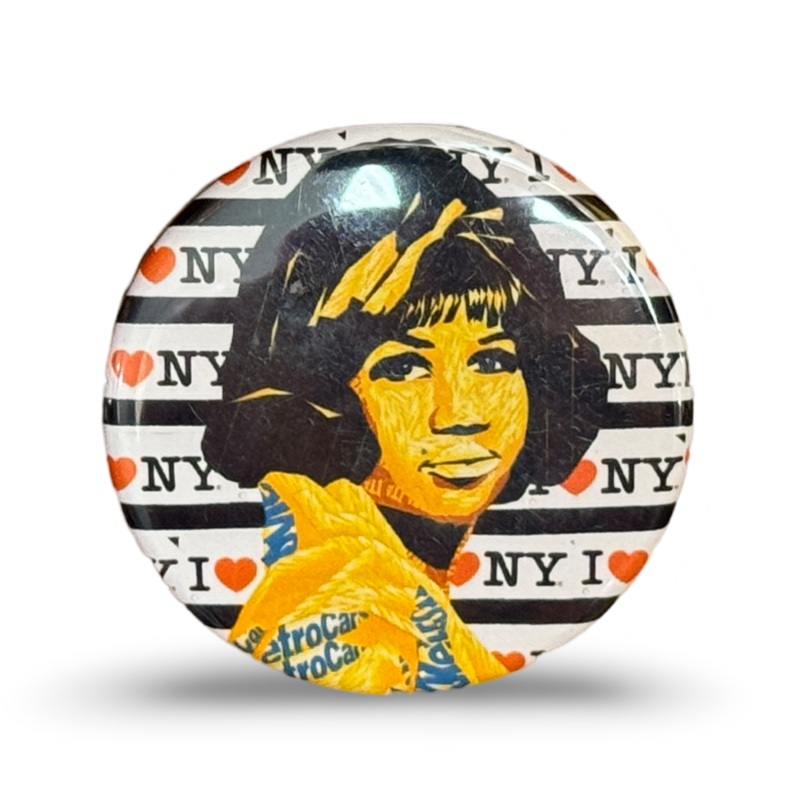 Aretha Franklin Metrocard Button