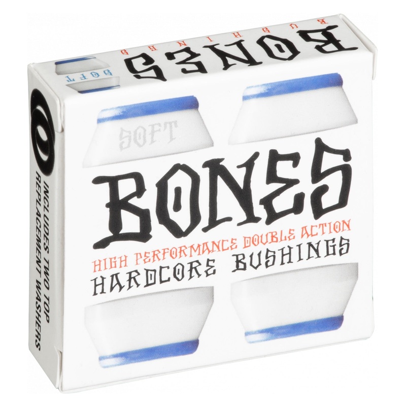 Bones Hardcore Soft Bushings 81a – Blue/White (Set of 4)