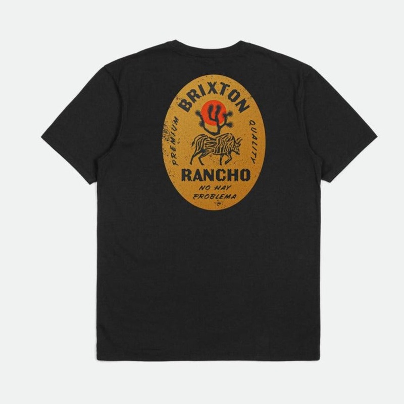 BRIXTON RANCHO S/S T-SHIRT BLACK MEDIUM