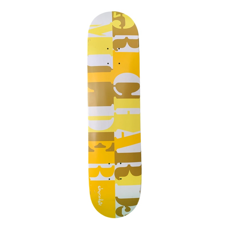 Chocolate Richard Mulder Hidden Letters Yellow/White 7.8″ Classic Skateboard Deck