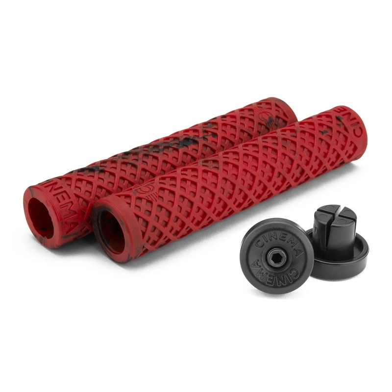Cinema BMX Interlace Grips – Red/Black Splash