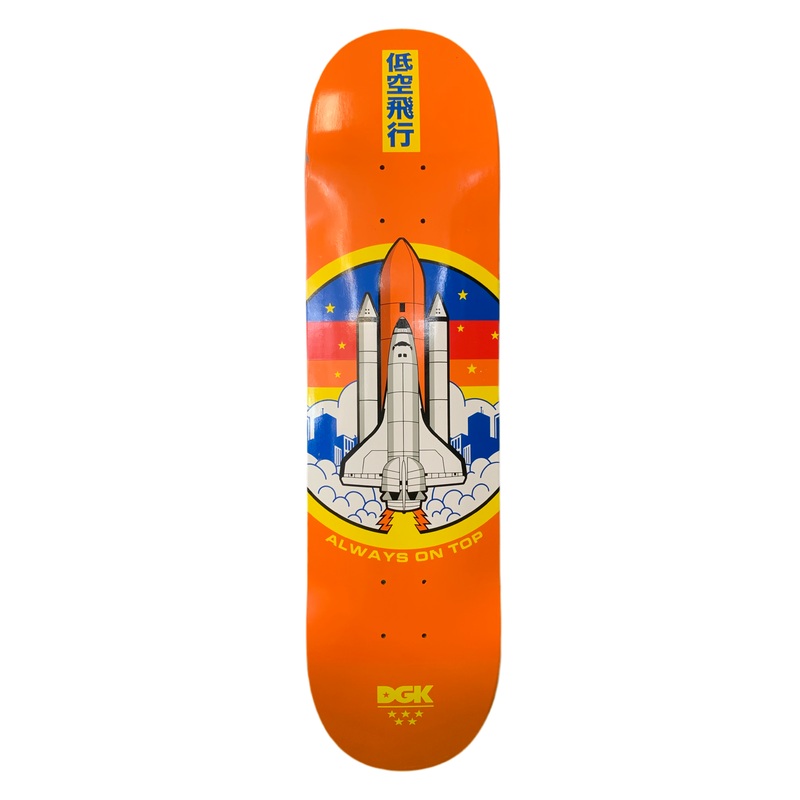 DGK Always On Top Space Rocket Orange 8″ Classic Skateboard Deck