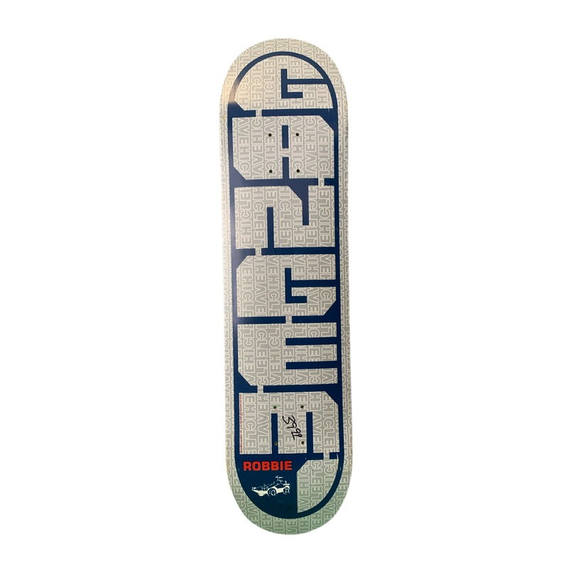 Vehicle Robbie Gagnemi Name Logo Grey 7.75″ Classic Skateboard Deck
