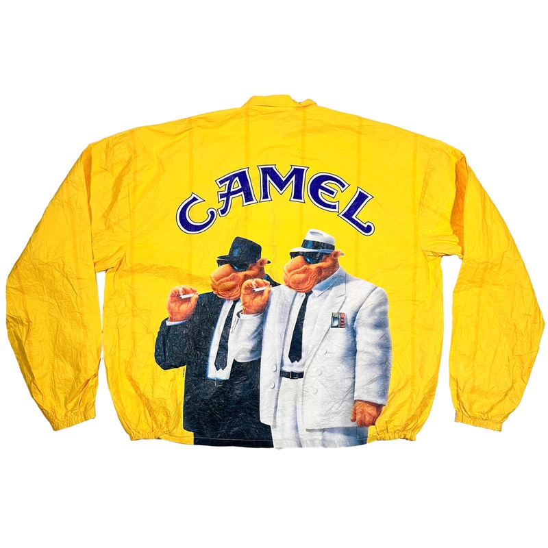 Vintage Camel Cigarettes Windbreaker Yellow 1992 XL