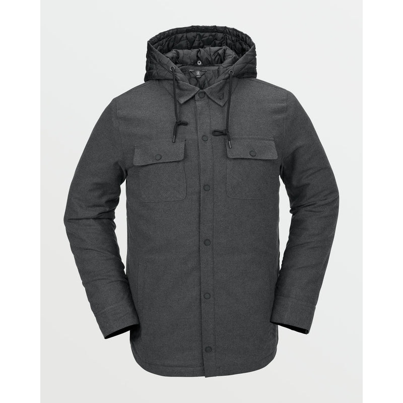 Volcom Hooded Insulated Riding Heather Black Flannel M