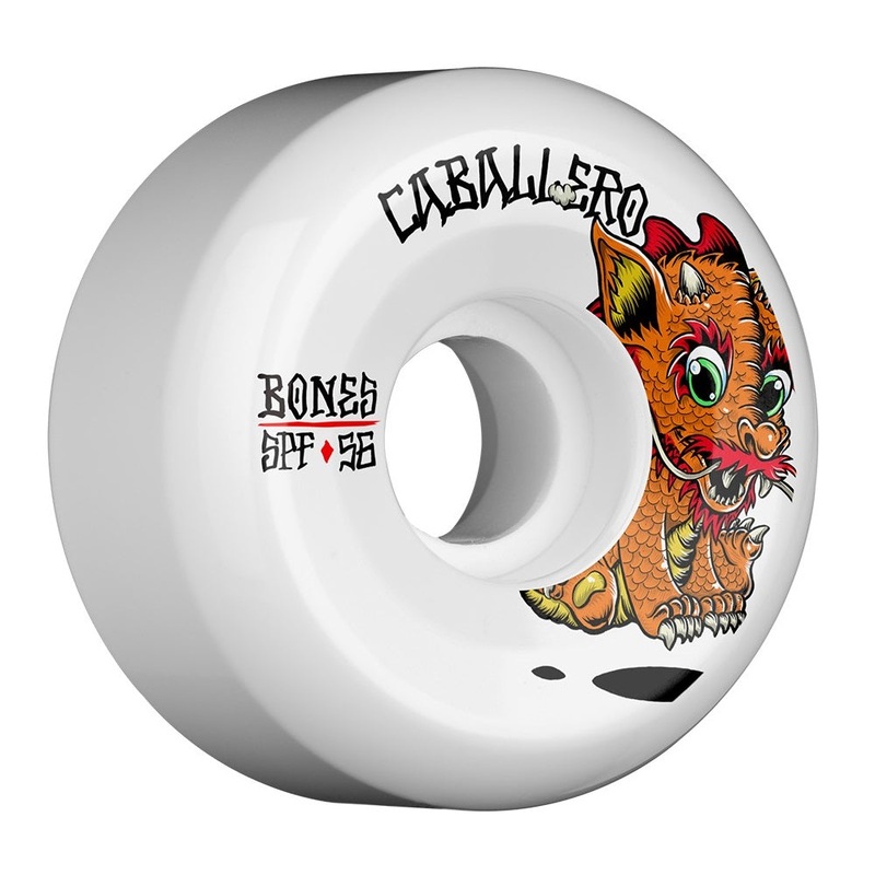 Bones SPF Pro Caballero Baby Dragon 56mm Wheels – White (Set of 4)