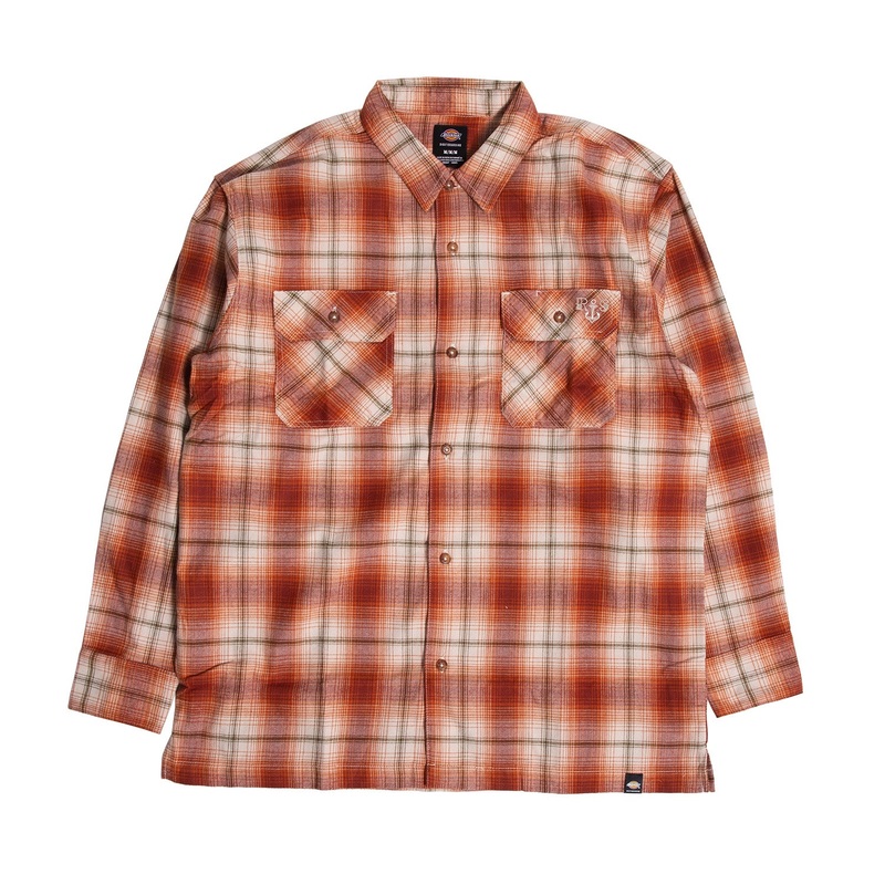 Dickies Ronnie Sandoval Flannel Shirt S Burnt Ombre