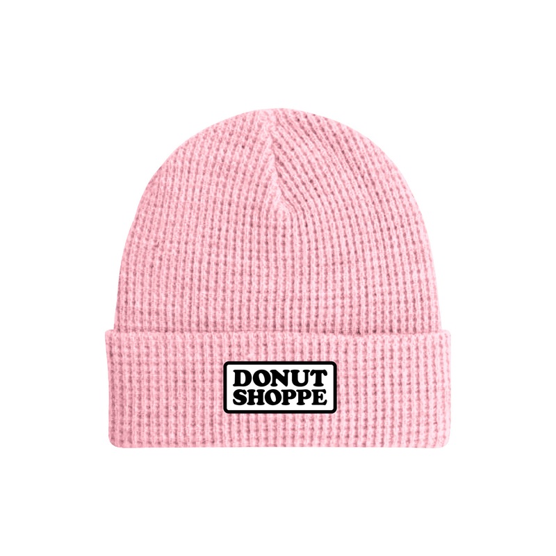 DS Icon Waffle Knit Fold Beanie Pink