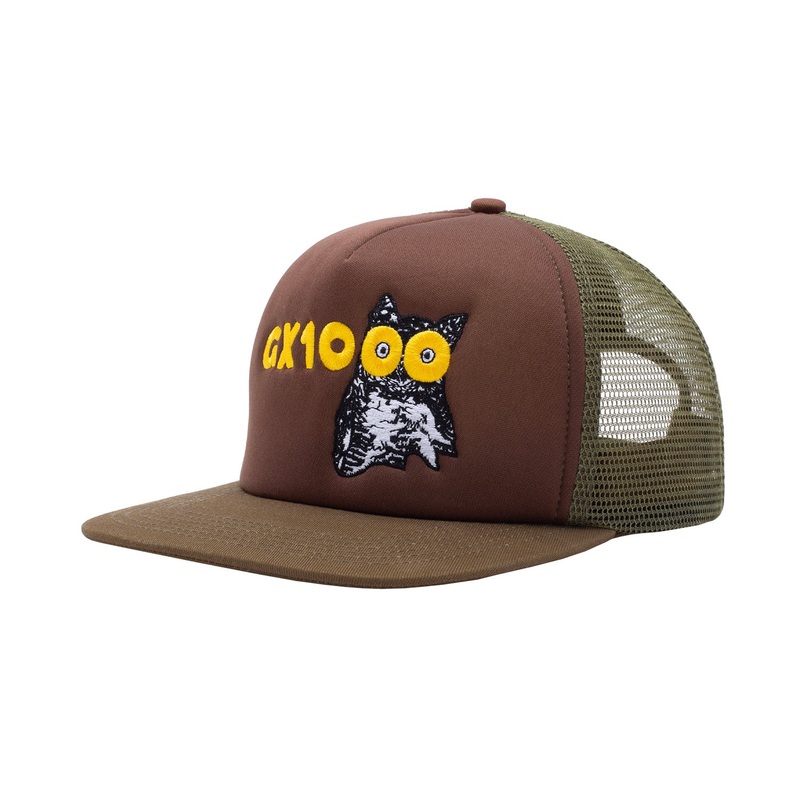 GX1000 Owl Trucker Hat O/S Brown/Green