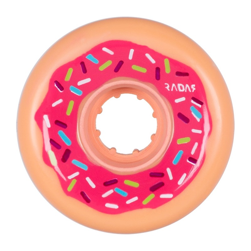 Radar Donut Roller Skate Wheels 62mm – Pink Sprinkles (4 Pack)