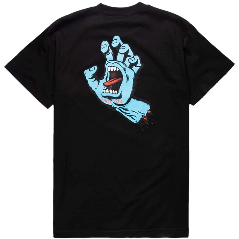 Santa Cruz Screaming Hand Short Sleeve Mens T-Shirt – Black S Black