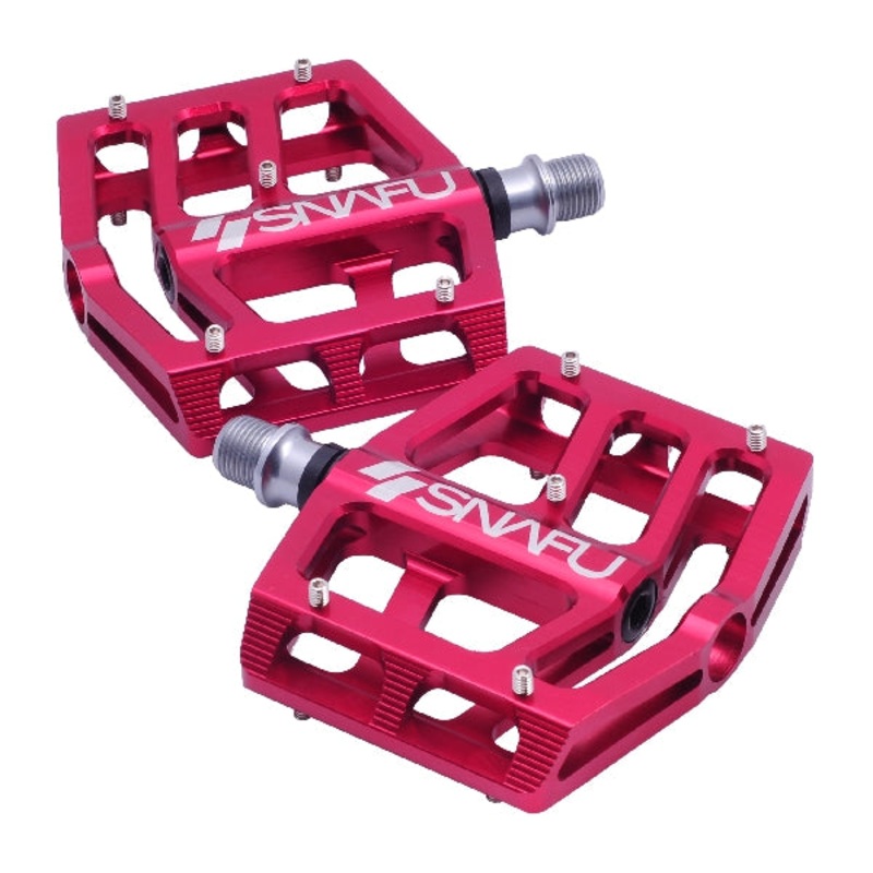 Snafu BMX Cactus Pedals – Red
