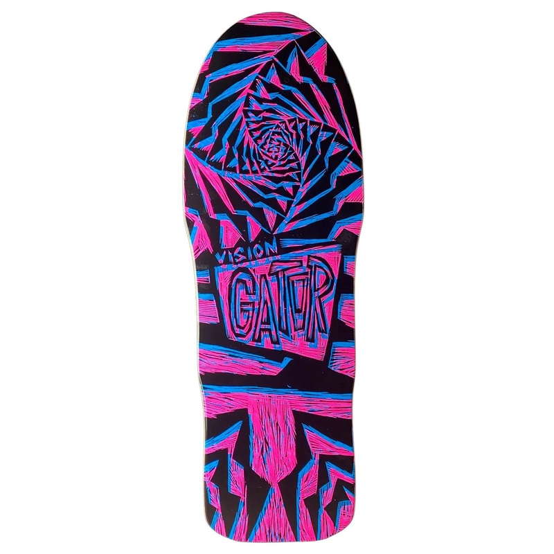 Vision Gator II Woodcut Art By Sean Starwars Deck – 10.25 Pink/Black