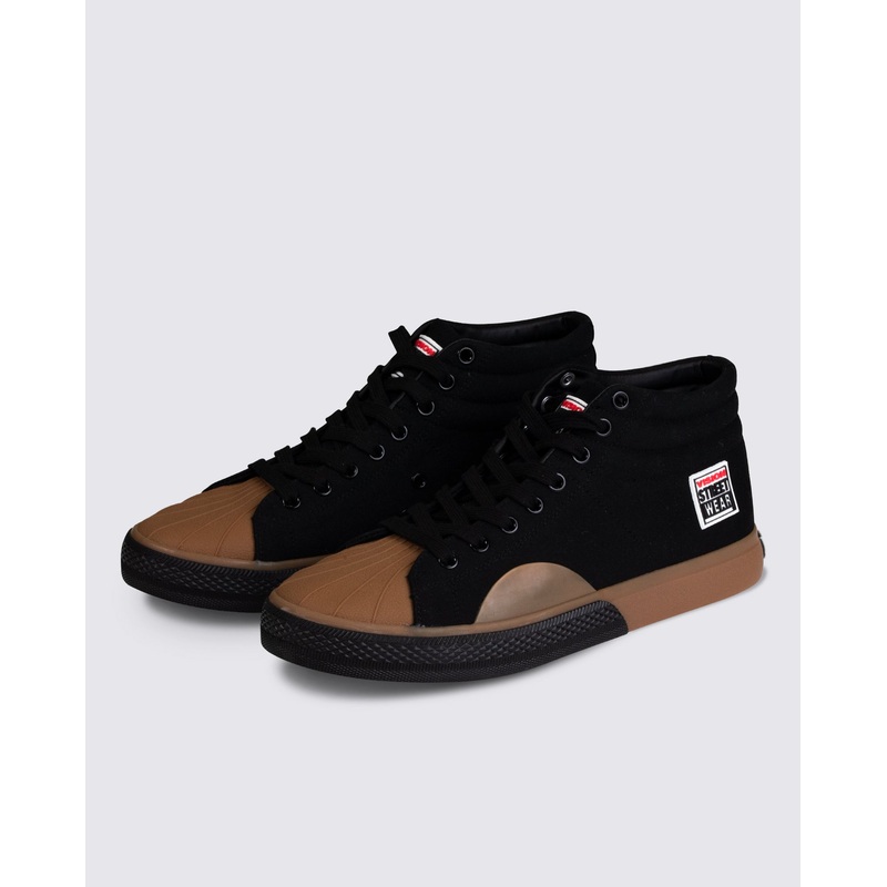 Canvas High Top Sneakers Black 8