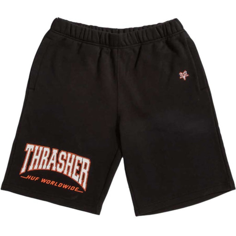 HUF DEEP DRIVE FLEECE SHORT BLACK SMALL