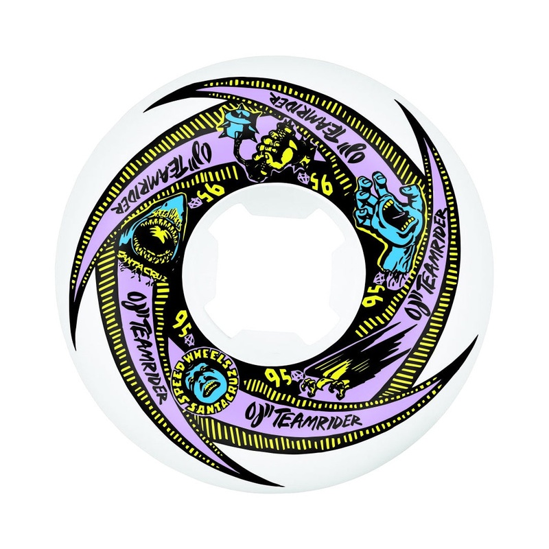 OJ’s OJII Team Rider 95A Wheels – White/Blue 61mm