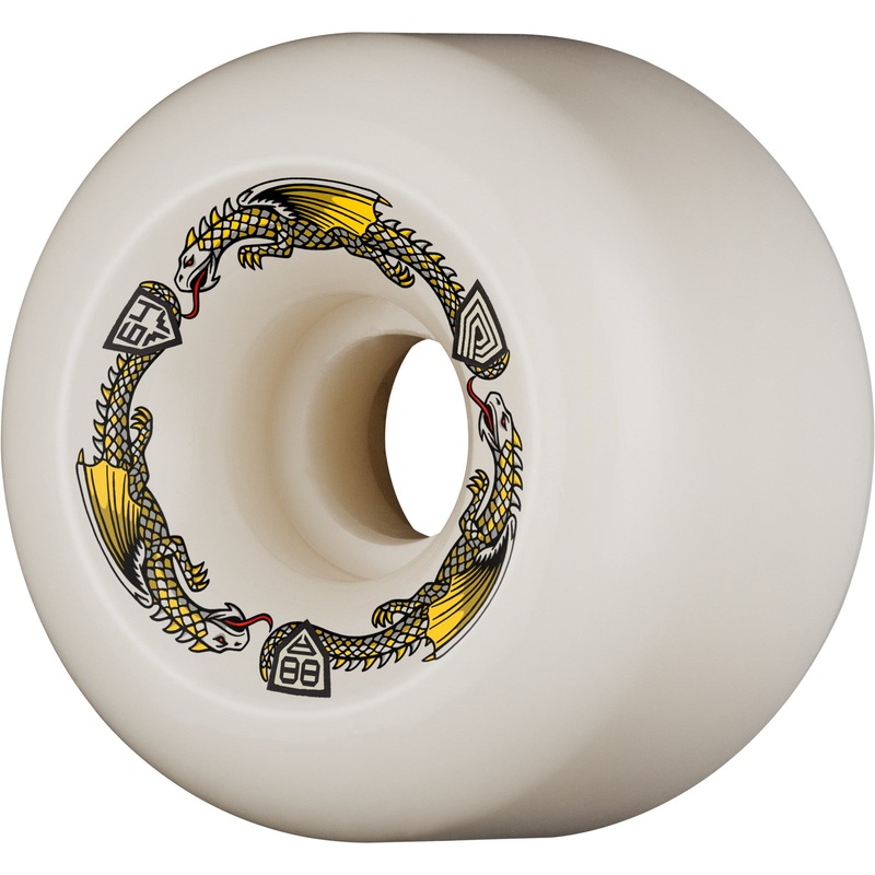 Powell Peralta Dragon Formula Wheels 64x40mm 88A – White (Set of 4)