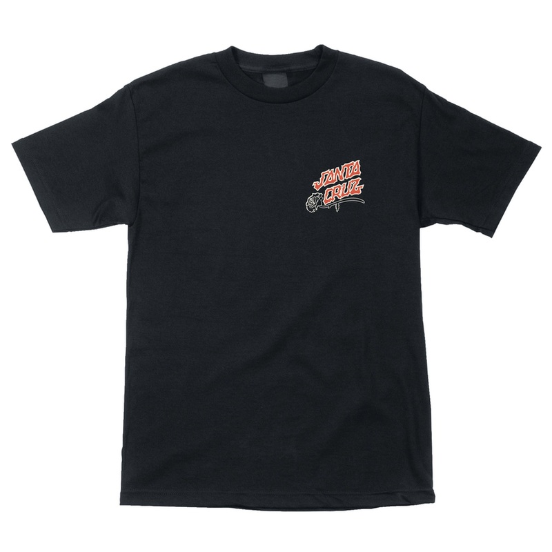 SANTA CRUZ T-SHIRT DRESSEN ROSES CLUB BLACK MED