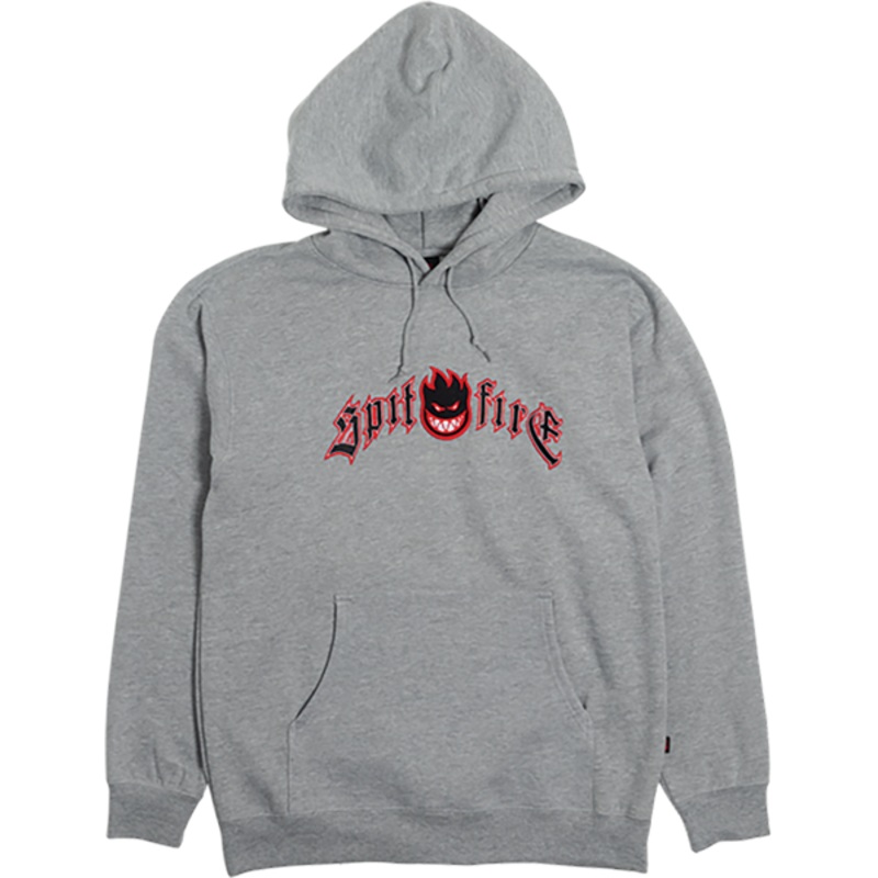 SF IMMORTAL FIRE EMB HD/SWT HEATHER GREY S
