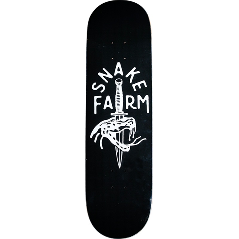 SNAKE FARM BOOM STICK DECK BLK/WHT 8.5″