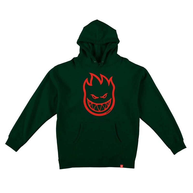 SPITFIRE BIGHEAD YOUTH PULLOVER HOODED SWEATSHIRT ALPINE GREEN Y MED