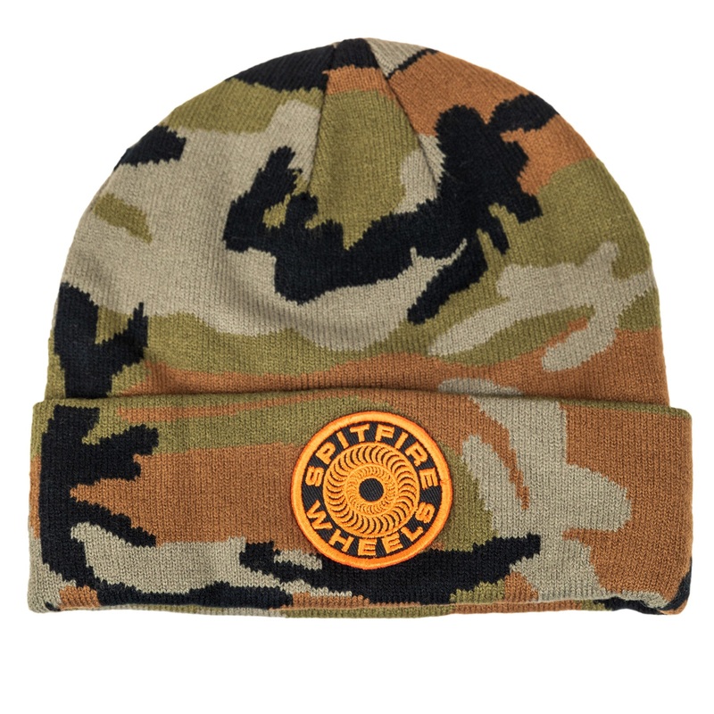 SPITFIRE CLASSIC 87 SWIRL PATCH CUFF CAMO/ORANGE
