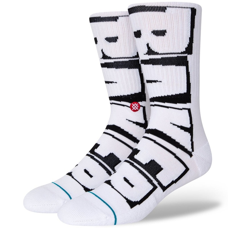 Stance Baker Crew Socks – White M