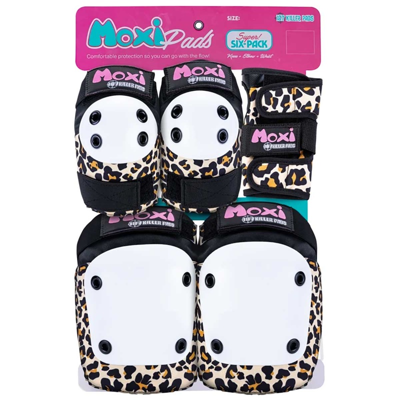 187 Adult Six Pack Pad Set – Moxi – Leopard XS